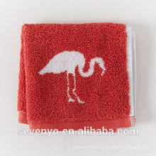 jacquard flamingo rojo Face Toalla paño de limpieza Soft FT -037